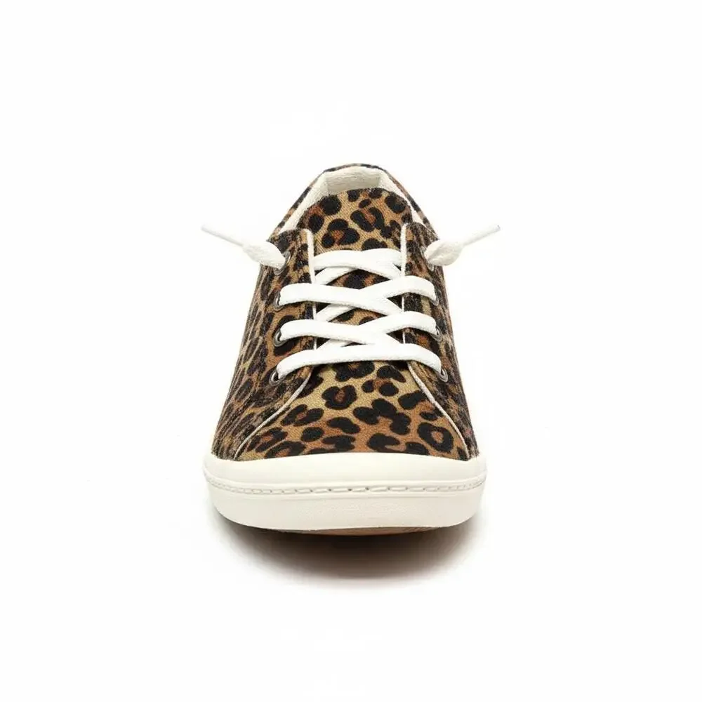 Print Canvas Lace-Up Sneakers - Picture 10 of 15